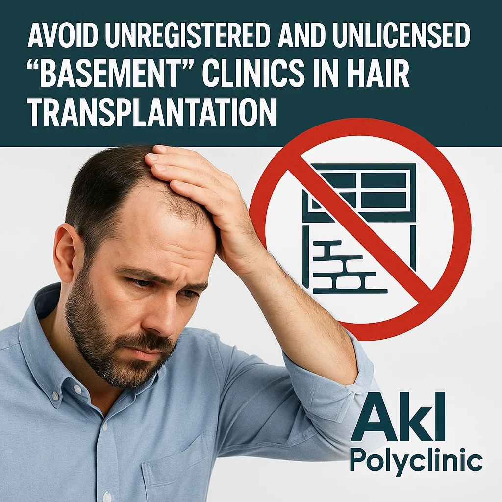 Avoid Unregistered and Unlicensed “Basement” Clinics in Hair Transplantation