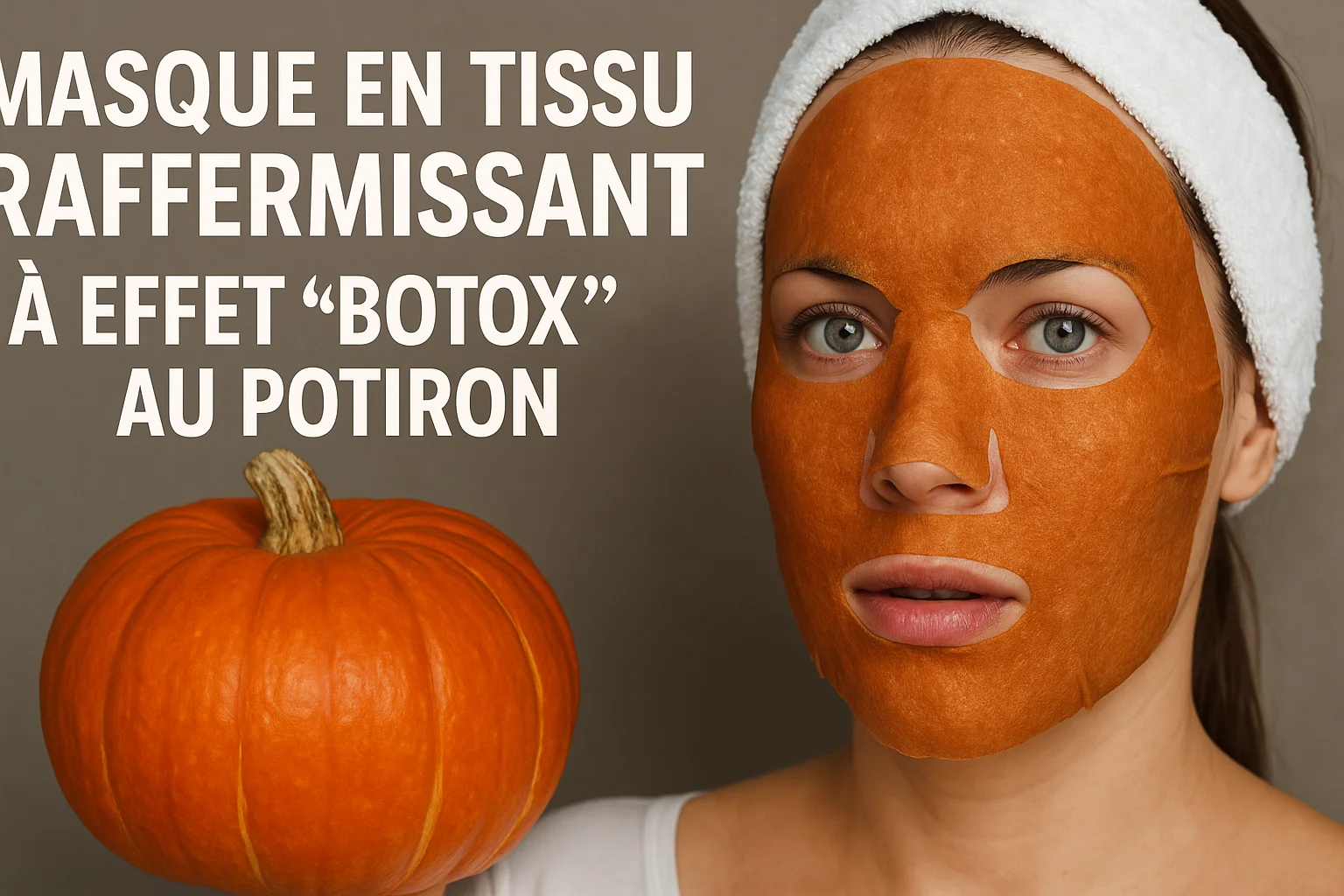 Masque en Tissu Raffermissant à Effet “Botox” au Potiron